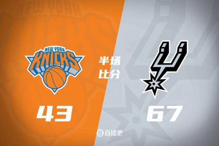  花了？馬刺半場(chǎng)4人得分上雙67-43領(lǐng)先尼克斯24分 唐斯19分