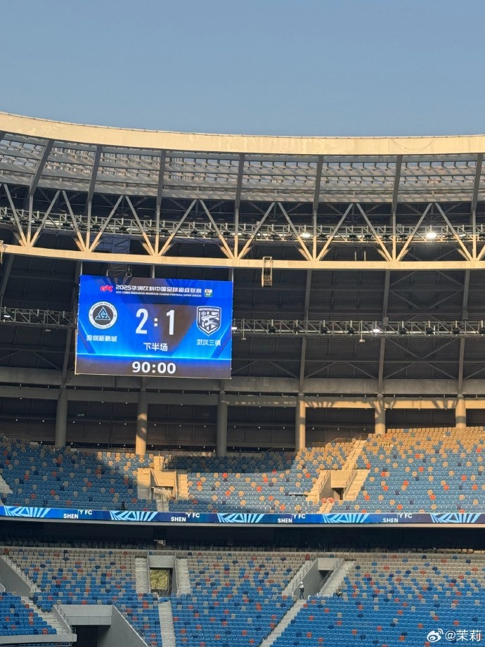  熱身賽：深圳新鵬城在常規(guī)時間2-1勝武漢三鎮(zhèn)，在加時賽2-2戰(zhàn)平