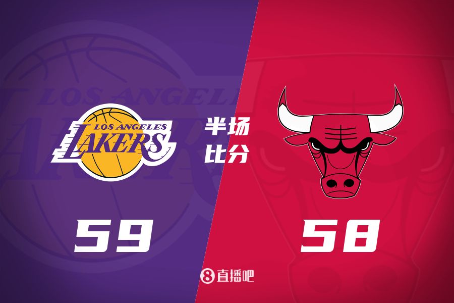  文森特壓哨三分&詹姆斯10+5+7！湖人半場(chǎng)反超公牛1分