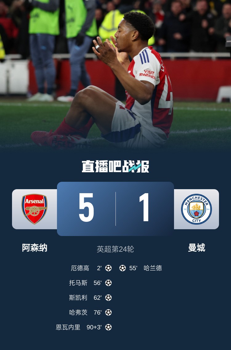  硬氣槍手無畏強(qiáng)敵！阿森納本賽季5-1碾壓曼城，3-0完勝皇馬
